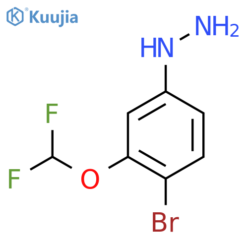 1-(4-Bromo-3-(difluoromethoxy)phenyl)hydrazine structure