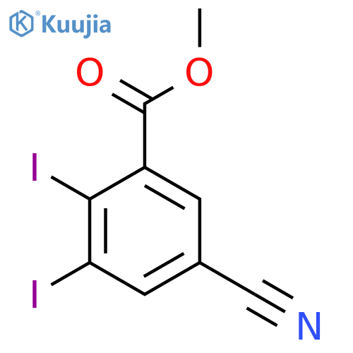 Methyl 5-cyano-2,3-diiodobenzoate structure