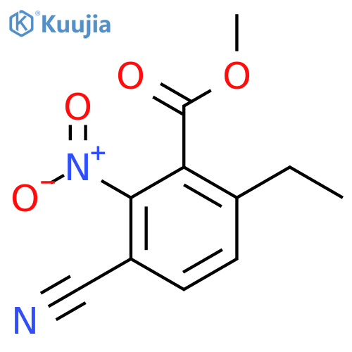 Methyl 3-cyano-6-ethyl-2-nitrobenzoate structure