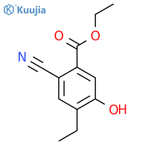 Ethyl 2-cyano-4-ethyl-5-hydroxybenzoate structure