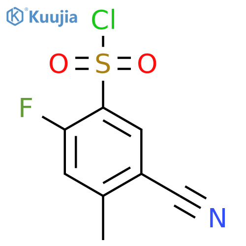 5-Cyano-2-fluoro-4-methylbenzenesulfonyl chloride structure