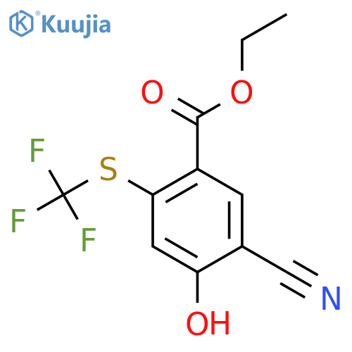 Ethyl 5-cyano-4-hydroxy-2-(trifluoromethylthio)benzoate structure