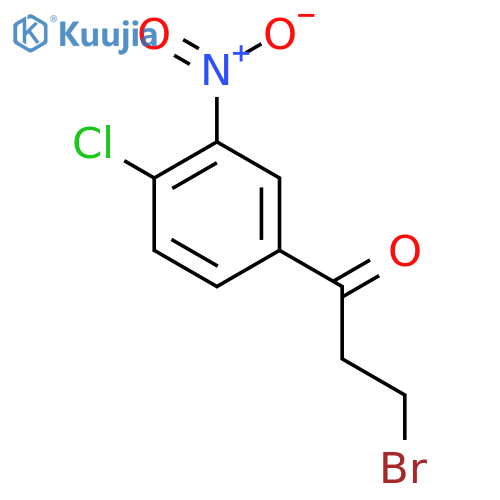 3-Bromo-1-(4-chloro-3-nitrophenyl)propan-1-one structure
