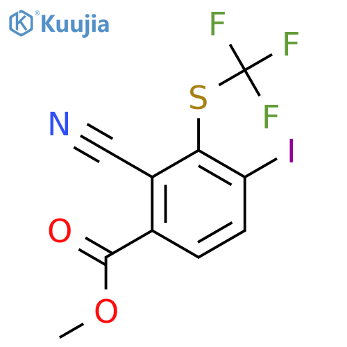 Methyl 2-cyano-4-iodo-3-(trifluoromethylthio)benzoate structure
