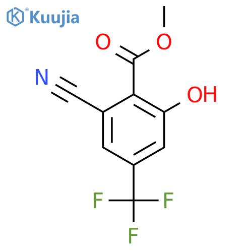 Methyl 2-cyano-6-hydroxy-4-(trifluoromethyl)benzoate structure