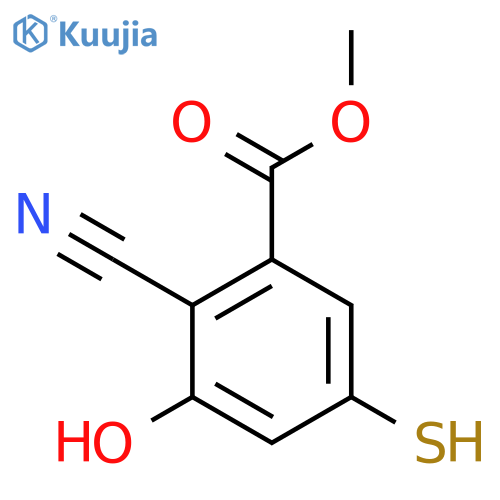 Methyl 2-cyano-3-hydroxy-5-mercaptobenzoate structure