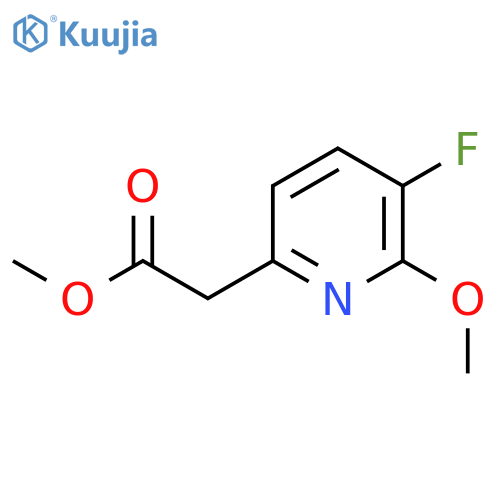 Methyl 3-fluoro-2-methoxypyridine-6-acetate structure