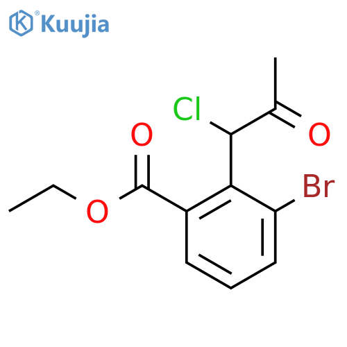 Ethyl 3-bromo-2-(1-chloro-2-oxopropyl)benzoate structure