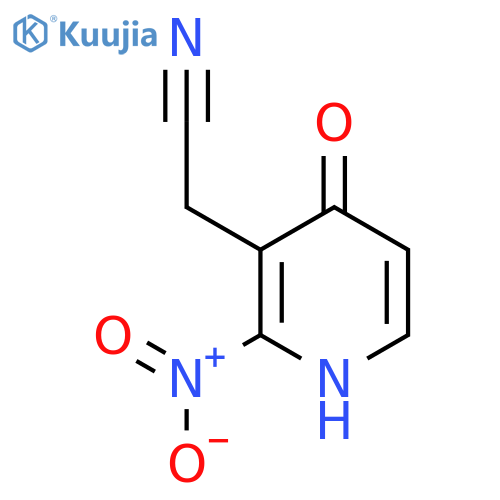 4-Hydroxy-2-nitropyridine-3-acetonitrile structure
