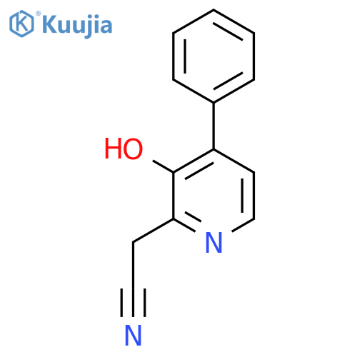 3-Hydroxy-4-phenylpyridine-2-acetonitrile structure