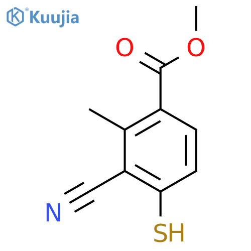 Methyl 3-cyano-4-mercapto-2-methylbenzoate structure