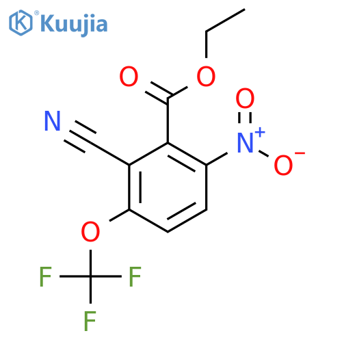 Ethyl 2-cyano-6-nitro-3-(trifluoromethoxy)benzoate structure
