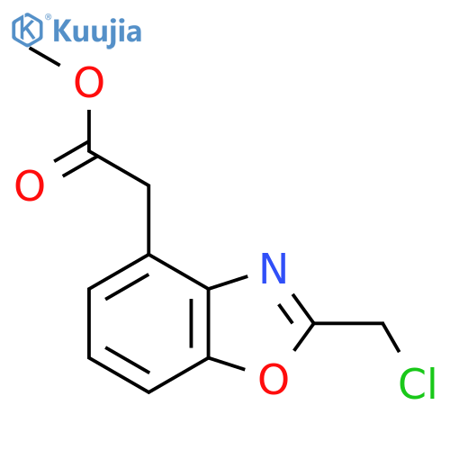 Methyl 2-(chloromethyl)benzo[d]oxazole-4-acetate structure