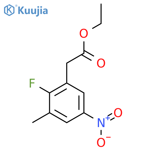 Ethyl 2-fluoro-3-methyl-5-nitrophenylacetate structure