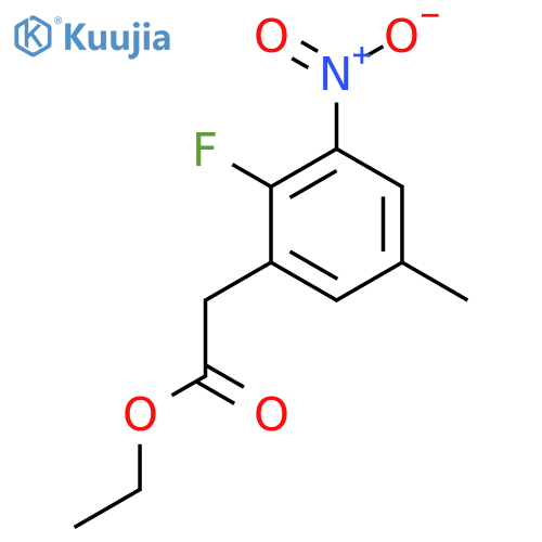 Ethyl 2-fluoro-5-methyl-3-nitrophenylacetate structure