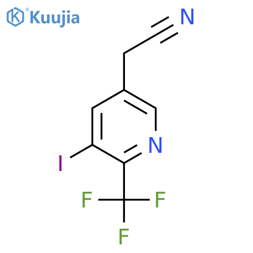 3-Iodo-2-(trifluoromethyl)pyridine-5-acetonitrile structure