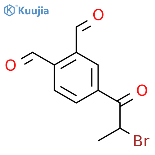 2-Bromo-1-(3,4-diformylphenyl)propan-1-one structure