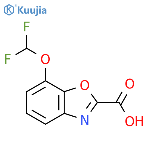 7-(Difluoromethoxy)benzo[d]oxazole-2-carboxylic acid structure
