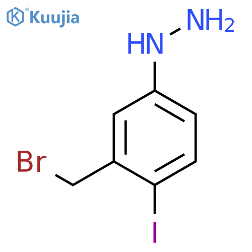 3-(Bromomethyl)-4-iodophenylhydrazine structure
