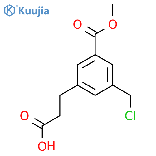 Methyl 3-(2-carboxyethyl)-5-(chloromethyl)benzoate structure