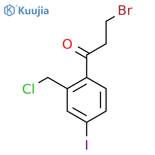 3-Bromo-1-(2-(chloromethyl)-4-iodophenyl)propan-1-one structure