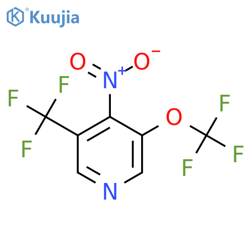 4-Nitro-3-(trifluoromethoxy)-5-(trifluoromethyl)pyridine structure