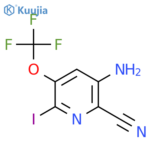3-Amino-2-cyano-6-iodo-5-(trifluoromethoxy)pyridine structure