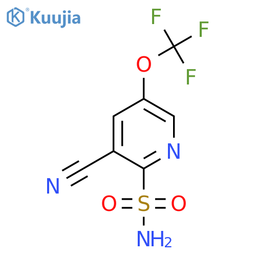 3-Cyano-5-(trifluoromethoxy)pyridine-2-sulfonamide structure