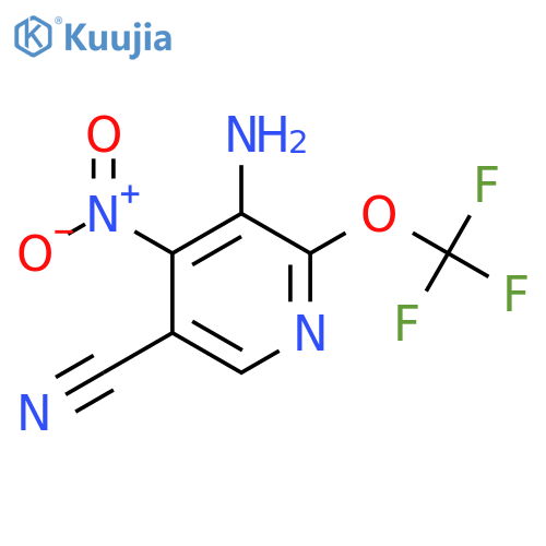 3-Amino-5-cyano-4-nitro-2-(trifluoromethoxy)pyridine structure