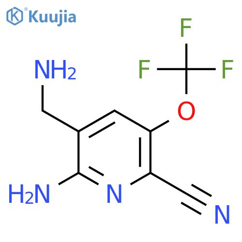 2-Amino-3-(aminomethyl)-6-cyano-5-(trifluoromethoxy)pyridine structure