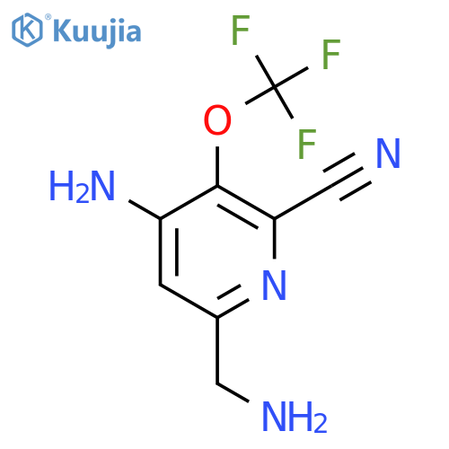 4-Amino-6-(aminomethyl)-2-cyano-3-(trifluoromethoxy)pyridine structure