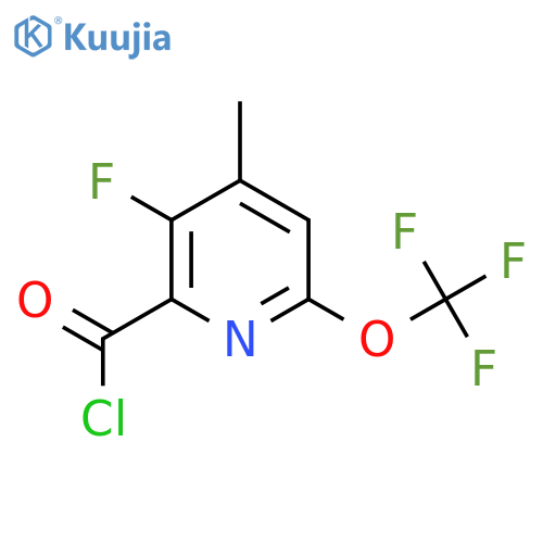 3-Fluoro-4-methyl-6-(trifluoromethoxy)pyridine-2-carbonyl chloride structure