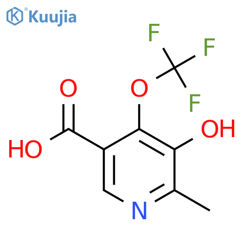 3-Hydroxy-2-methyl-4-(trifluoromethoxy)pyridine-5-carboxylic acid structure