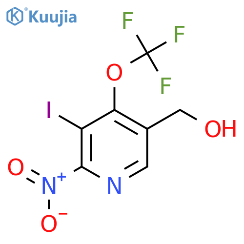 3-Iodo-2-nitro-4-(trifluoromethoxy)pyridine-5-methanol structure