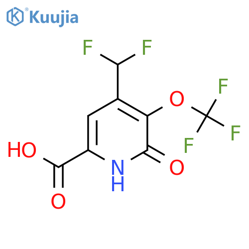 4-(Difluoromethyl)-2-hydroxy-3-(trifluoromethoxy)pyridine-6-carboxylic acid structure