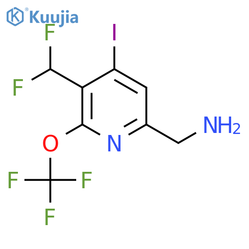 6-(Aminomethyl)-3-(difluoromethyl)-4-iodo-2-(trifluoromethoxy)pyridine structure
