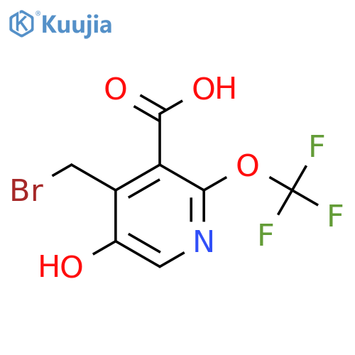 4-(Bromomethyl)-5-hydroxy-2-(trifluoromethoxy)pyridine-3-carboxylic acid structure