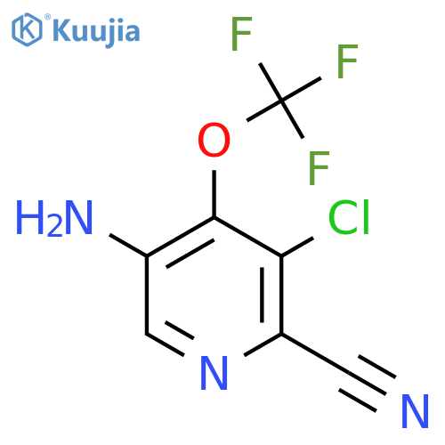 5-Amino-3-chloro-2-cyano-4-(trifluoromethoxy)pyridine structure