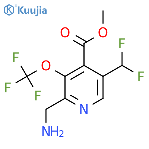 Methyl 2-(aminomethyl)-5-(difluoromethyl)-3-(trifluoromethoxy)pyridine-4-carboxylate structure