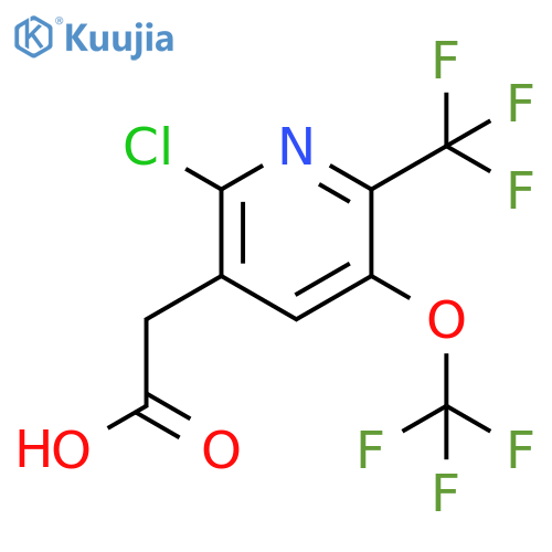2-Chloro-5-(trifluoromethoxy)-6-(trifluoromethyl)pyridine-3-acetic acid structure