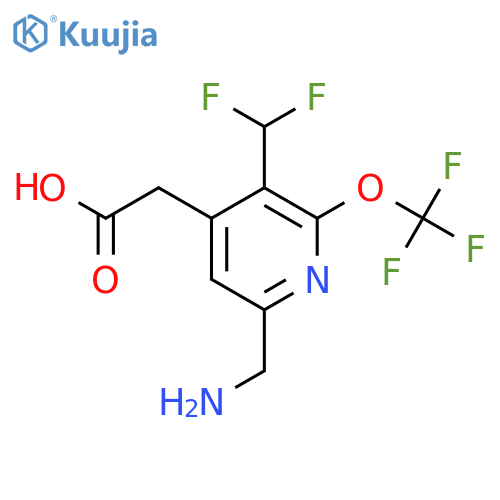 6-(Aminomethyl)-3-(difluoromethyl)-2-(trifluoromethoxy)pyridine-4-acetic acid structure