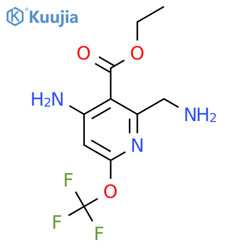 Ethyl 4-amino-2-(aminomethyl)-6-(trifluoromethoxy)pyridine-3-carboxylate structure