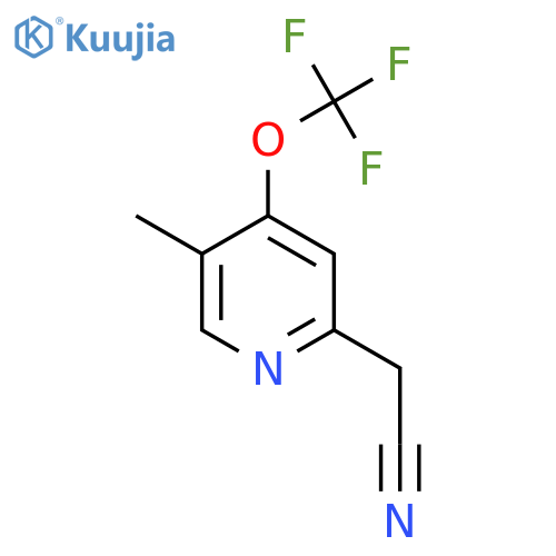5-Methyl-4-(trifluoromethoxy)pyridine-2-acetonitrile structure