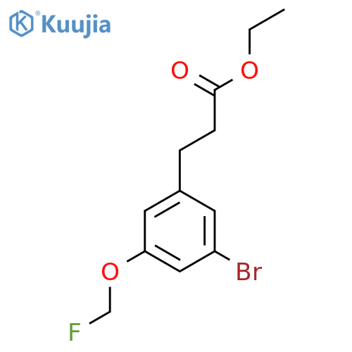 Ethyl 3-(3-bromo-5-(fluoromethoxy)phenyl)propanoate structure