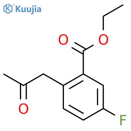 Ethyl 5-fluoro-2-(2-oxopropyl)benzoate structure