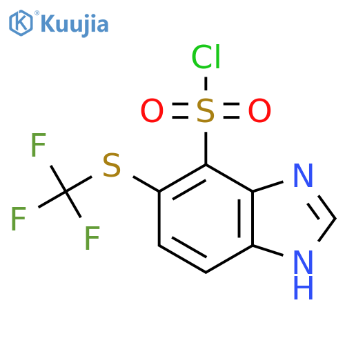 6-Trifluoromethylthio-1H-benzimidazole-7-sulfonyl chloride structure
