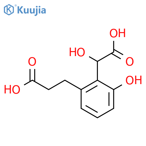 2-(2-Carboxyethyl)-6-hydroxymandelic acid structure