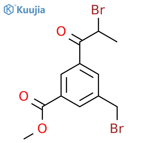Methyl 3-(bromomethyl)-5-(2-bromopropanoyl)benzoate structure