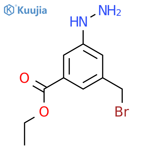 Ethyl 3-(bromomethyl)-5-hydrazinylbenzoate structure