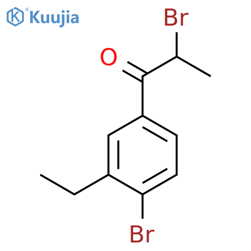 2-Bromo-1-(4-bromo-3-ethylphenyl)propan-1-one structure
